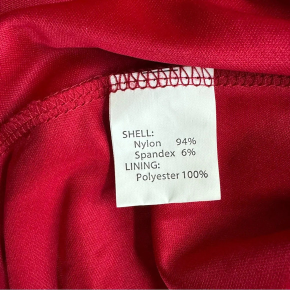 Homrain Red Lace Elegant Dress High Low Off Shoulder S - Picture 9 of 12